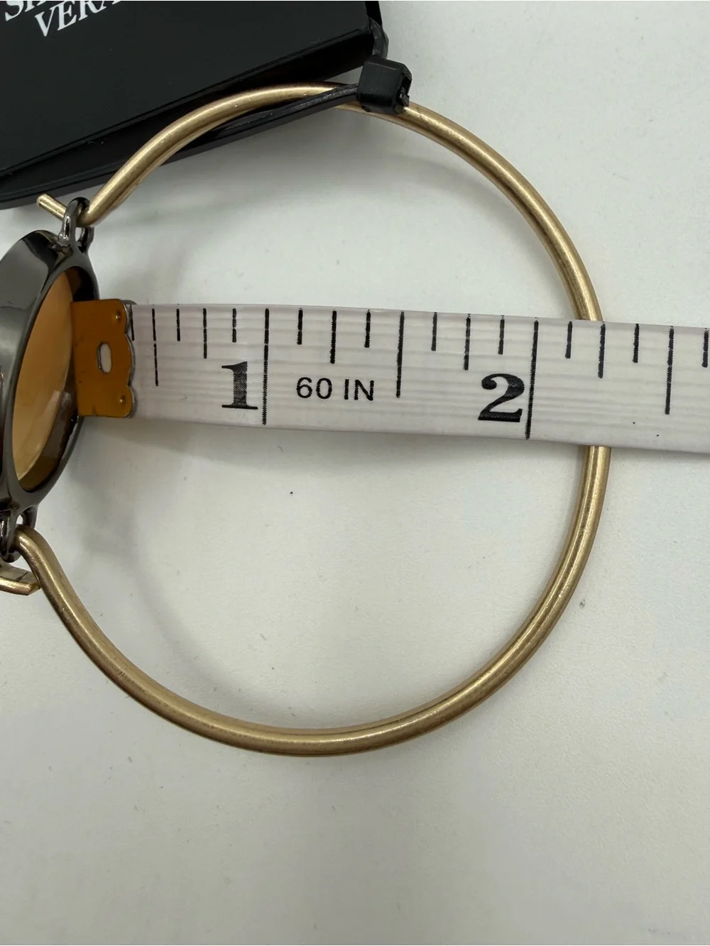Simply Vera Vera Wang Gold Tone Starburst Bangle Bracelet Peach Stone Accent NWT